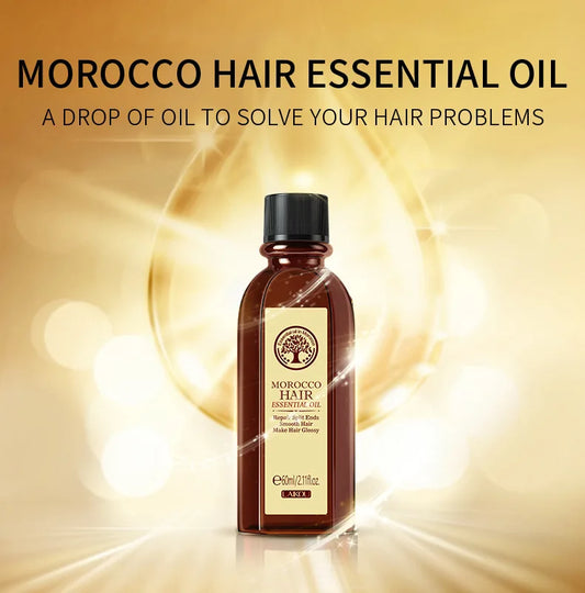 Morocco Hair Essential Argan Essence Oil Moisturizer Brightening Smooth Nourishing Repair Dry Damaged Hair