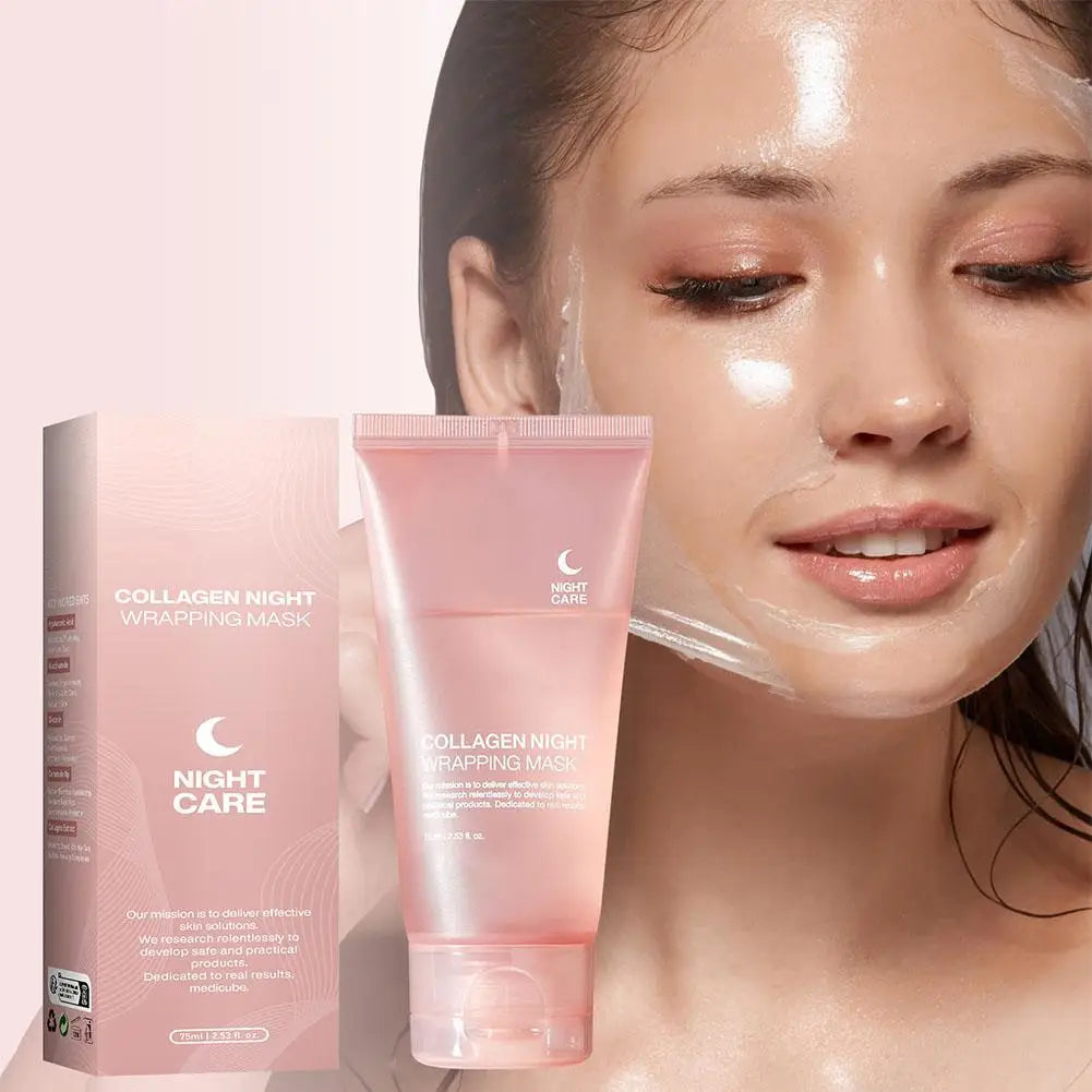 Hydrolyzed Collagen Overnight Facial Mask Wrapping Peel-Off Mask Hydrating Firming Mask