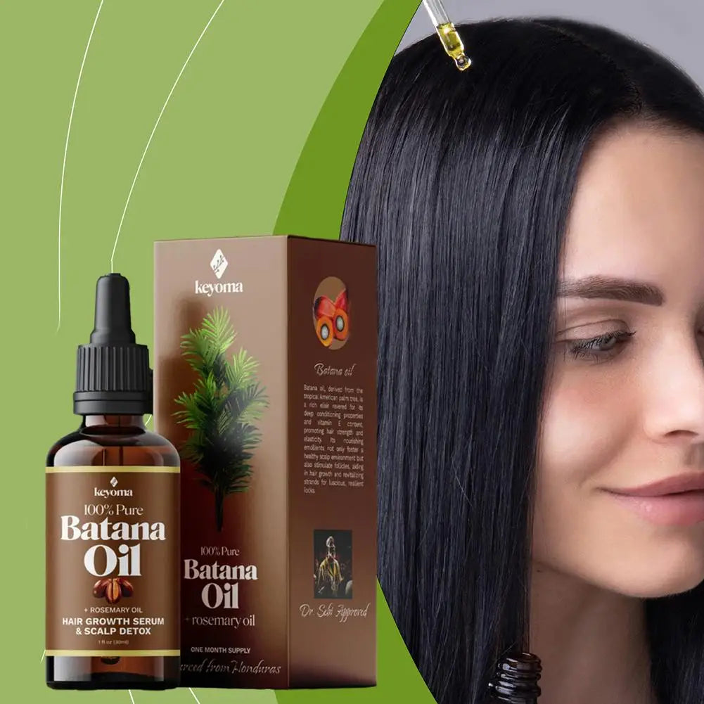 Batana Rosemary Mint Scalp Hair Strengthening Oil Nourishing Treatment Split Ends Anti Hair Loss Essence Dry Essential Oils